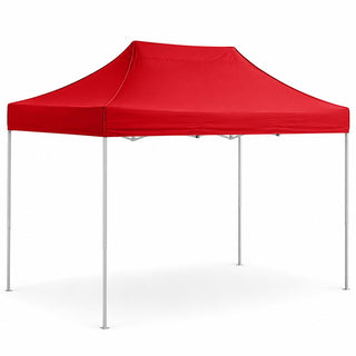 Glownary 10x15 Ft Aluminum Pop Up Canopy Tent – Red Straight Leg, UV-Resistant Water-Resistant, 150 Sq Ft Coverage, with Roller Bag and Stake Kit