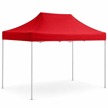Glownary 10x15 Ft Aluminum Pop Up Canopy Tent – Red Straight Leg, UV-Resistant Water-Resistant, 150 Sq Ft Coverage, with Roller Bag and Stake Kit