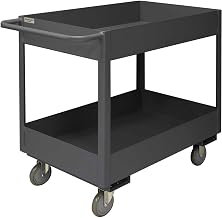 Durham RSC6-2436-2-3.6K-95 2 Shelf Stock Cart with Lips Up, 6", 3600 lb Capacity
