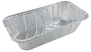 1/3 Third-Size Deep Aluminum Foil Steam / 5 lb. Loaf Pan w/Foil Lids (Pack of 50) by Handi-Foil – Medium, 80 fluid_ounces, Aluminum, Silver