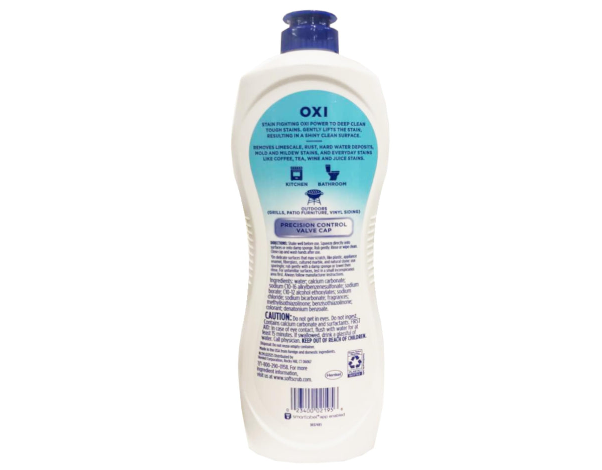 Oxi Cleanser by Soft Scrub – 24 Ounce (Pack of 4), Pack of 4, Model S-xa563
