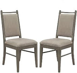 Furnifact Fabric-Upholstered Mid-Century Modern Dining Chairs Set of 2, Rubberwood Frame Upholstered Side Chairs for Dining Room Kitchen