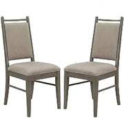 Furnifact Fabric-Upholstered Mid-Century Modern Dining Chairs Set of 2, Rubberwood Frame Upholstered Side Chairs for Dining Room Kitchen