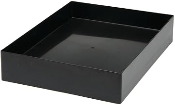 Marco Reversible Black ABS Basket - 14"L x 12"W x 1" or 2"D
