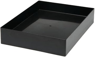 Marco Reversible Black ABS Basket - 14"L x 12"W x 1" or 2"D