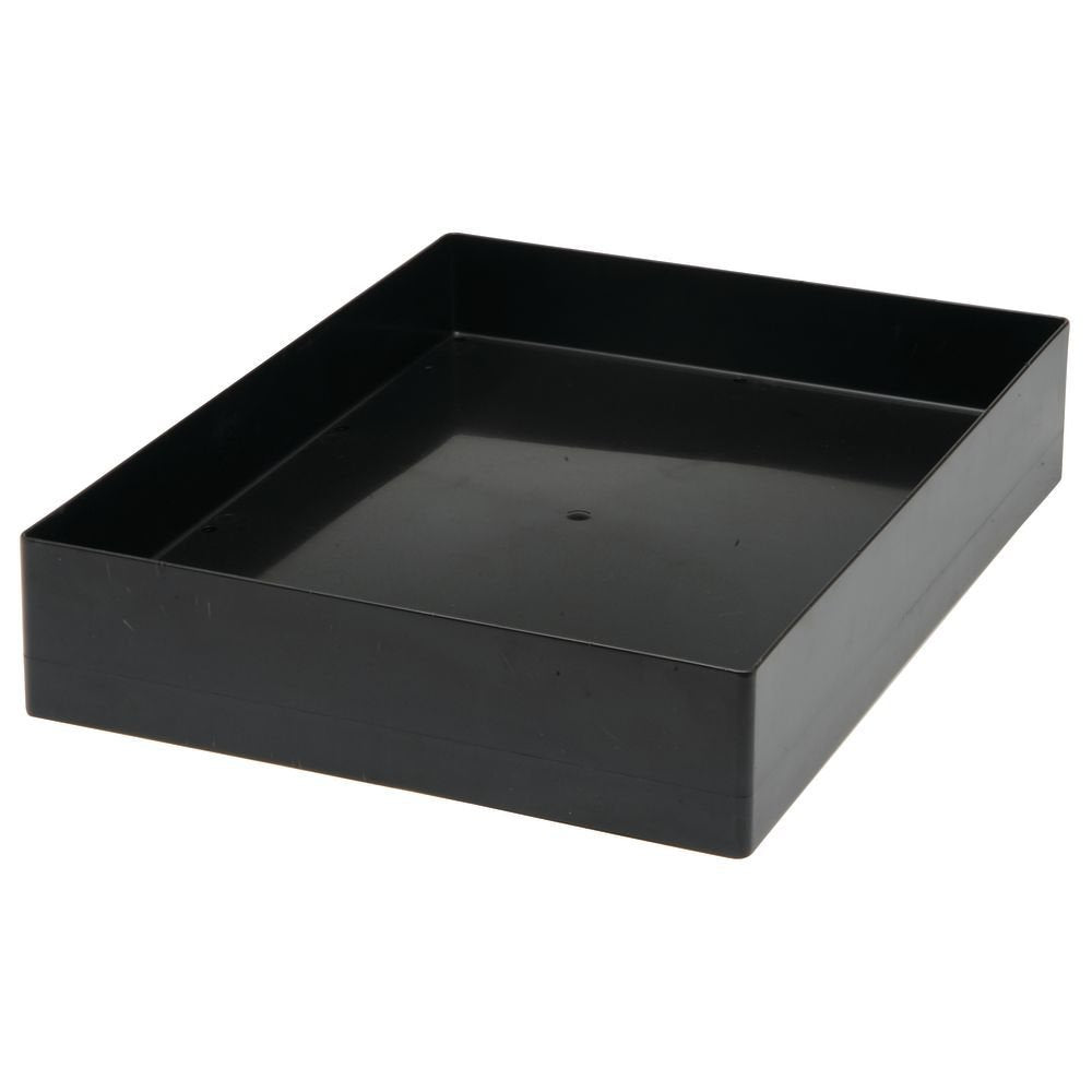 Reversible Black ABS Basket - 14"L x 12"W x 1" or 2"D by MARCO – 14"L x 12"W x 1" or 2"D, Plastic, Black, Model EZ-REV1412BKW-H