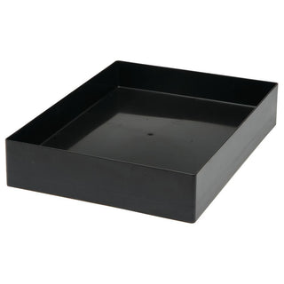 Reversible Black ABS Basket - 14"L x 12"W x 1" or 2"D by MARCO – 14"L x 12"W x 1" or 2"D, Plastic, Black, Model EZ-REV1412BKW-H