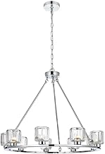 ELEGANT Lighting Cadence 32 inch Chandelier in Chrome