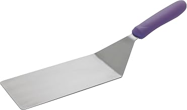 Winco 8" x 4" Purple Griddle Spatula Turner for Burgers