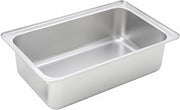 Winco 6-Inch Deep Spillage Pan, Full Size | Full-size capacity, Upright standing edge, Great for Cooking, Food Preparation and Restaurant Kitchens