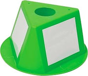 Global Industrial Inventory Control Cone with Dry Erase Decals, Three-Sided