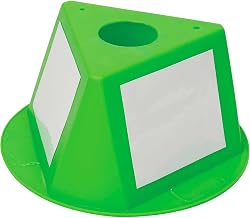 Global Industrial Inventory Control Cone with Dry Erase Decals, Three-Sided
