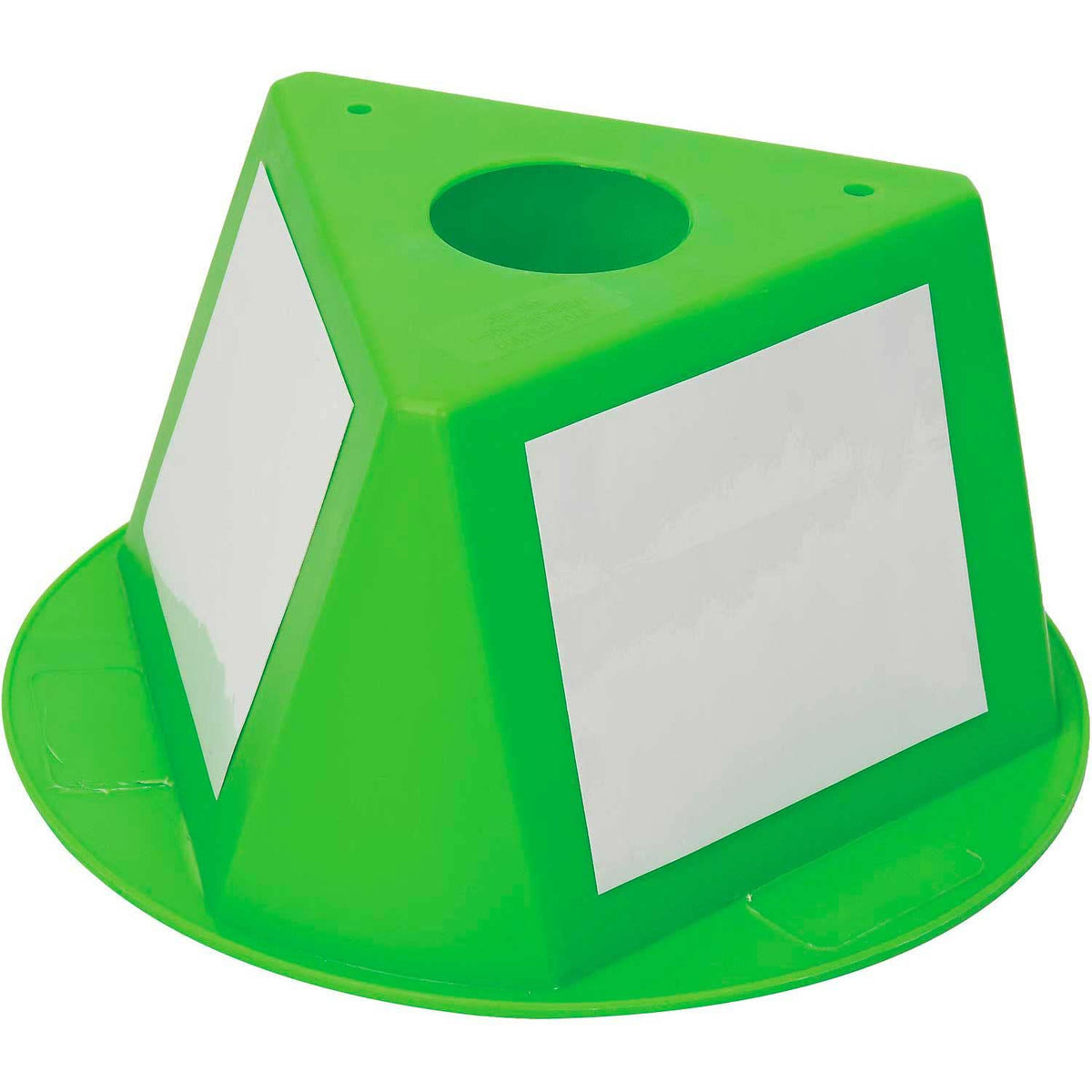 Inventory Control Cone with Dry Erase Decals by Global Industrial – Polypropylene (PP), Lime, Pack of 5, Model 056CLIME
