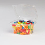 16 oz. Tall RPET Clear Hinged Deli Meal Prep Fruit Salad Display Food Storage Containers | 200/Case by KODA CUP – 16 oz, 64.0 ounces, Plastic, Clear, Model RPTHLD16T