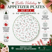 10 Strawberry Street Winter Sprigs / 6" / 1 Appetizer Plates