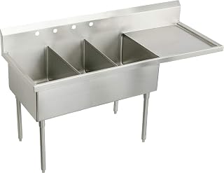 Elkay SS8360L4 Commercial Sink, Lustrous Satin Finish