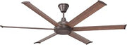 Big Ass Fans 72" Bison Ceiling Fan, Oil Rubbed Bronze (ORB) Motor, Walnut Foils, WiFi Smart Control, Large Room Indoor Fan, Quiet Energy-Efficient Motor