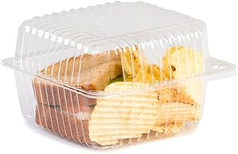 Detroit Forming OPS Plastic Square Food Container Clear, 5.125" Length x 5.125" Width x 3.25" Depth | 500/Case