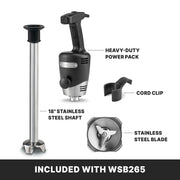 Waring 18" Shaft / Stainless Steel / Immersion Blenders Countertop Blenders