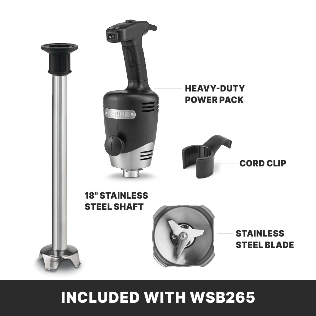 Waring 18" Shaft / Stainless Steel / Immersion Blenders Countertop Blenders