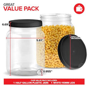 Stock Your Home 0.5 Gallon / 1.0 / Black Food Jars & Canisters