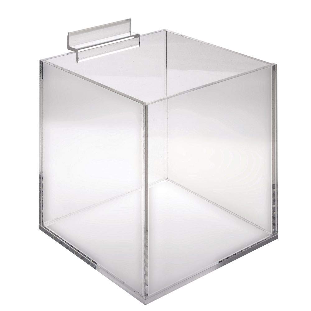Slatwall Box 6” Acrylic by Marketing Holders – cyrstal, Acrylic, Clear, Model ZS5-66