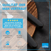 Amefa knife set / Steakbesteck Set für 6 Personen, schwarz / Silver, Black Steak Sets
