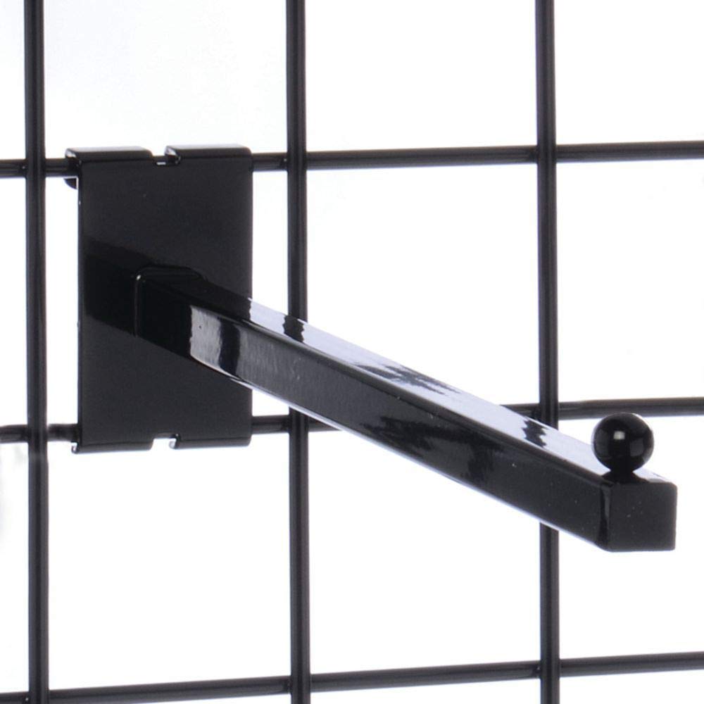 Grid Walls Straight Arms Black 12"L by Retail Resource – Model GGW12B