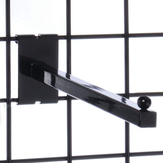 Grid Walls Straight Arms Black 12"L by Retail Resource – Model GGW12B
