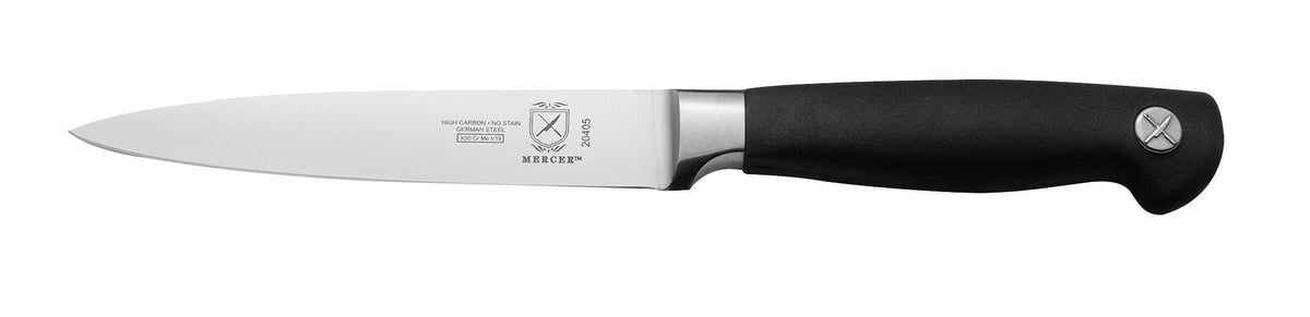 Mercer Culinary 1 / 15" x 4" x 10" / 6-Piece Wood & Glass Knife Block Sets