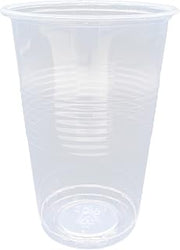 Genuine Joe Transparent Plastic Cup, 16oz, For Cold Beverages, 25/Sleeve, 20 Count