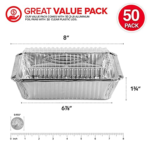 Stock Your Home 2 lb / 50 Pack / Silver Disposable Cookware