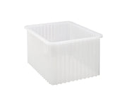 QUANTUM STORAGE SYSTEMS Clear / 22-1/2" L x 17-1/2" W x 12" H / Industrial Open Storage Bins