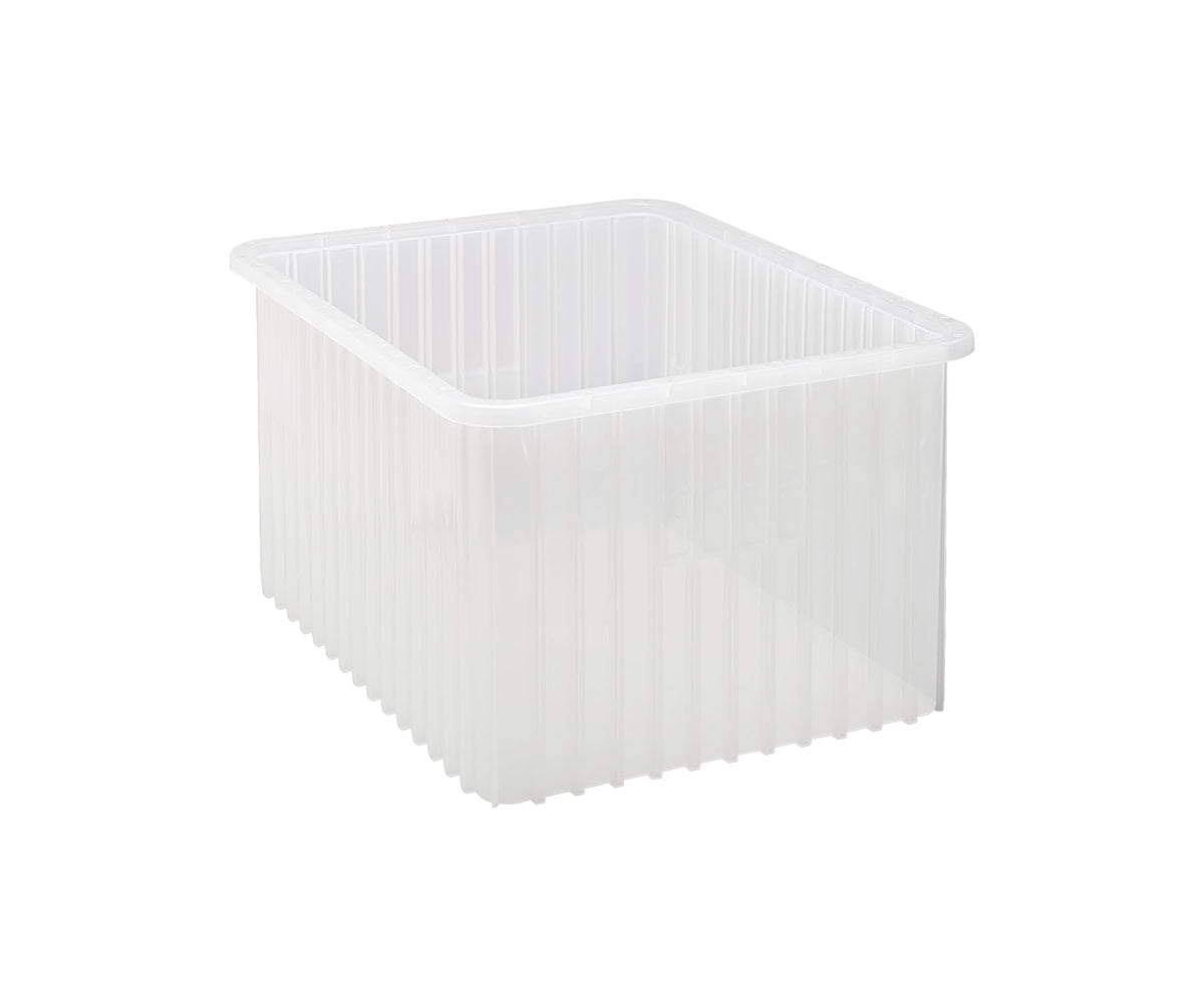 QUANTUM STORAGE SYSTEMS Clear / 22-1/2" L x 17-1/2" W x 12" H / Industrial Open Storage Bins