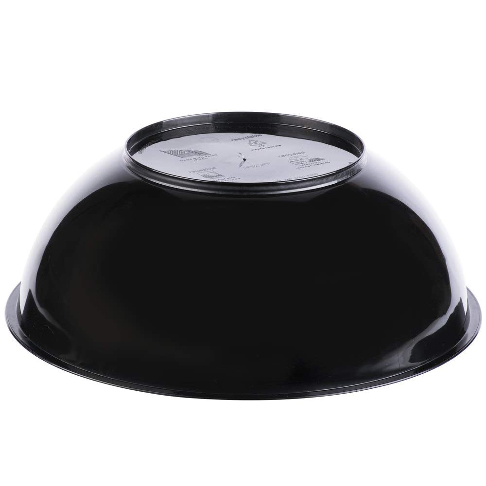 Round Serving Bowls - 160 Oz | 12" | Black | Pack of by Fineline settings – 160.0 ounces, Polypropylene (PP), Black, Model HPB12610PP.BK