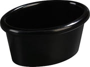 Carlisle FoodService Products 4oz Melamine Oval Ramekins Condiment Cups, Durable, Stackable Dipping Sauce Cups for Cafes, Restaurants & Home Kitchens, Black
