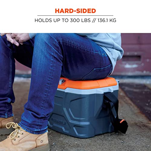Ergodyne 17-Quart / Orange and Gray / Industrial Hard Sided Cooler - 17 qt Coolers