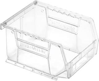 QUANTUM STORAGE SYSTEMS QUS210CC Ultra Stack & Hang Heavy Duty Part Organizer Crystal Clear Bins 6" L x 5" W x 3" H