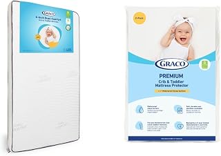 Graco Ultra Dual-Sided Crib Mattress & Protector Value Bundle (2-Pack)