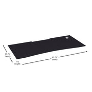 Extended Gaming Mouse Pad by Flash Furniture – 23.8L x 45.8W inches, Fabric, Rubber, Black, Model NAN-GM1031-BK-GG