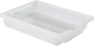 Tot Mate Small Translucent Bins (Pack of 10), 16.75" x 12.5" x 3" Plastic Storage Baskets, Classroom Storage Bins