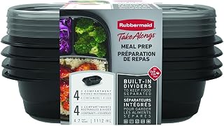 Rubbermaid 2127152 TakeAlongs Food Prep Containers, 4.7 Cup pack of 4