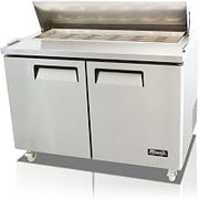 Migali 48.2 in. Competitor Series Refrigerated Counter & Big Top Sandwich Preparation Table, Stainless Steel & Galvanized Steel