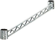 Quantum Food Service Hang Rail, 36', Stainless Steel, for Wire Shelving Units