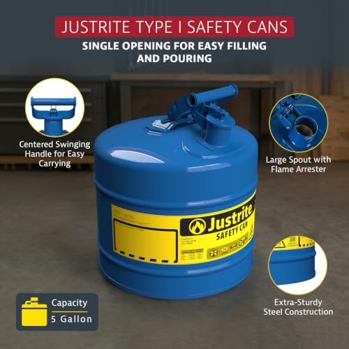 Justrite Blue / 5 Gallon / Type I Cans