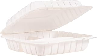 DART ProPlanet Mineral-Filled Eco-Friendly Hinged Lid Take-Out Containers, 9" Size, 3-Compartment, 150ct Total, 90MFPPHT3R