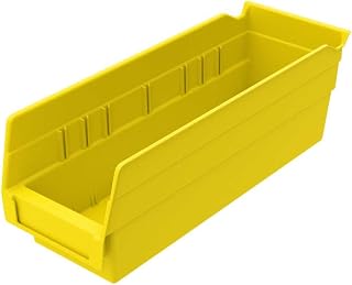 Akro-Mils Small Parts Shelf Bins - 4-1/8 X23-5/8 X4 - Clear - Clear - Lot of 12