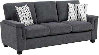 Lexicon Chelsea Chenille Sofa in Dark Gray