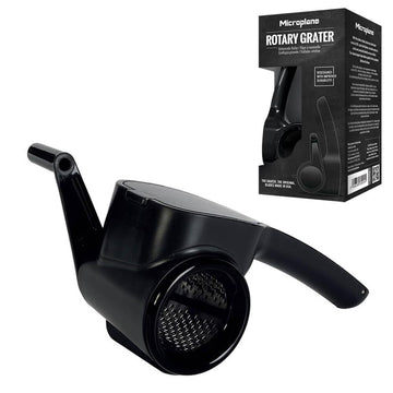 Professional Handheld Rotary Cheese Grater in Black - Easy-to-Clean by Microplane – 1 stück (1er Pack), Plastic, Black, Model 7103139004