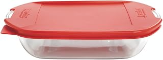 Anchor Hocking TrueFit Cake Dish with Cherry Lid, 8", Clear